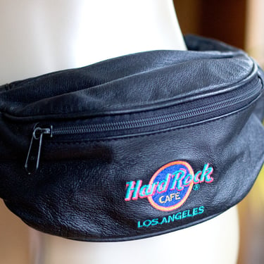 Vintage Leather Fanny Pack - Hard Rock Cafe - Los Angeles 