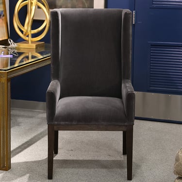 Restoration Hardware Wing Chair in Charcoal Velvet