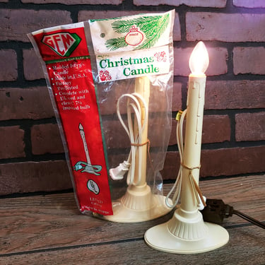 Vintage New Old Stock NOS GEN Plastic Molded Christmas Candle 
