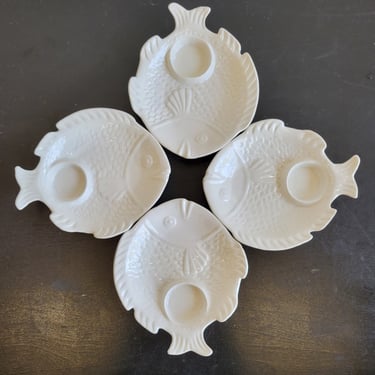 Set of 4 California Pottery Fish Plates