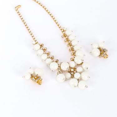 Disco Ball Cluster Necklace &amp; Earring Set