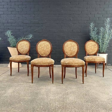 Set of 4 Antique French Style Dining Chairs 