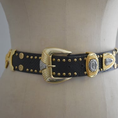 1980s/90s Cache Studded Leather Belt 