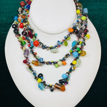 Rainbow Beaded Necklace