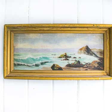 Ocean Landscape Painting Framed Wall Art 