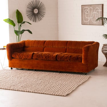Burnt Orange 1970’s 3 Seater Sofa