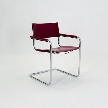 1 of 10 Congac wine red Model MG5 Centro Studi  chair by Mart Stam & Marcel Breuer 1970s 