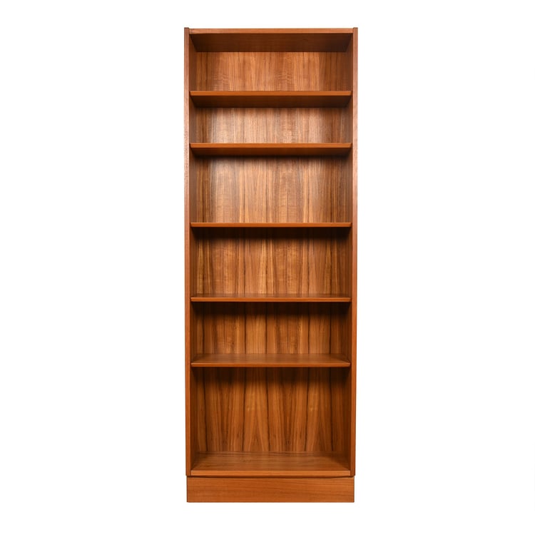 28&#8243; Danish Teak Bookcase w. Adjustable Shelves
