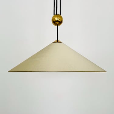 Large Adjustable Pendant Lamp with Counterweight by Florian Schulz | 1960s 