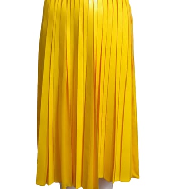 RALPH LAUREN COLLECTIONS- Yellow Vinyl & Chiffon Skirt, Size 6