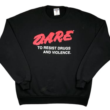 Vintage 90s DARE “To Resist Drugs And Violence” Made in USA Graphic Crewneck Sweatshirt Pullover Size Large/XL 