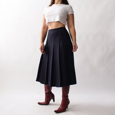 Vintage Midnight Pleated Skirt - W28