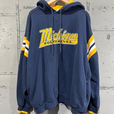 XL 90s University of Michigan wolverine Hoodie sweatshirt Sportswear Athletic 1990s Fashion Graphic unisex college print 