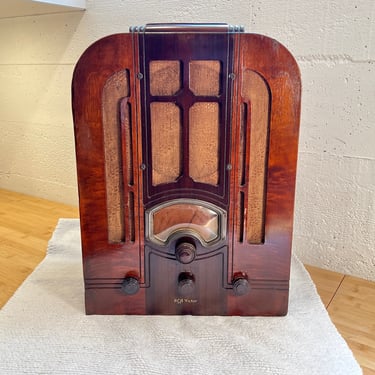 1935 RCA T6-1 Tombstone MP3/AM/Shortwave Art Deco Radio, Elec Restored 