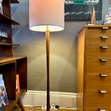 Mid Century Wooden Floor Lamp by Laurel Lighting