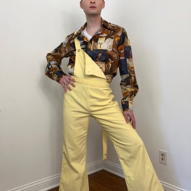 70s Sears Jr. Bazaar flared corduroy overalls 