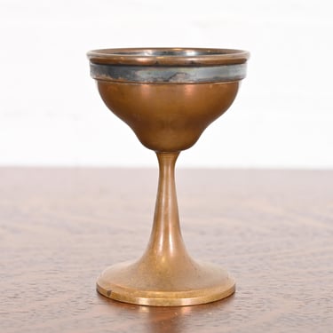 Joseph Heinrichs Arts and Crafts Sterling Silver and Copper Chalice