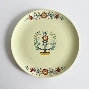 Pennsylvania Dutch Pebbleford Sunburst Yellow Floral Dinnerware TST594 by Taylor Smith & Taylor USA Vintage 1930s 