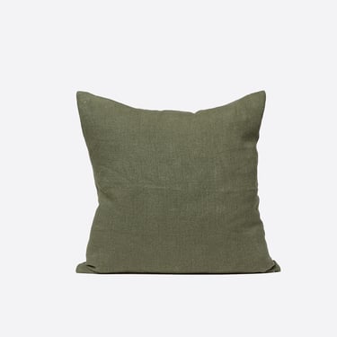 Anika Solid Olive Pillow | 22" x 22"