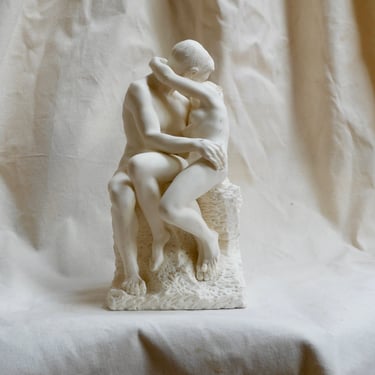 Vintage Poured Alabaster Replica “The Kiss”