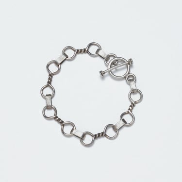 BRACELET MAILLONS EN ARGENT MASSIF