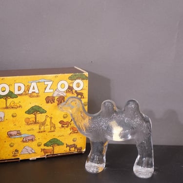 Vintage Kosta Boda Zoo Camel Glass Figurine | Swedish Art Glass 