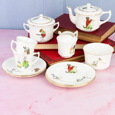 Antique Children's Tea Service for 2