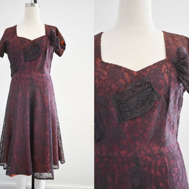 1950s DuBarry Lace Dress 