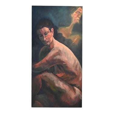 Nude Female Figures Oil Painting Lenell Chicago Artist 