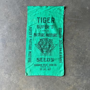 Vintage Tiger Brand Pekin, Ill Pasture Mixture Seed Sack 