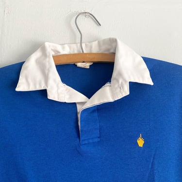 Vintage 70s 80s Middle finger embroidered polo hang ten parody the bird shirt size M 