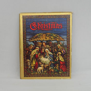 Christmas: An American Annual of Christmas Literature & Art (1935) - Vintage Book in Box - Carols, Poetry, Photos, etc - Vintage 1930s 