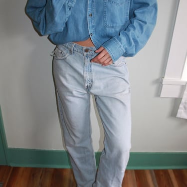 90s Distressed Light Wash Levi 505s