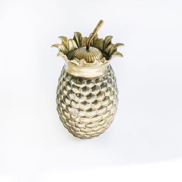 Brass Pineapple Canister Jar with Lid from India 