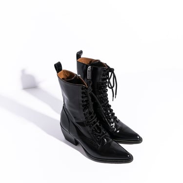CHLOE Black Lace Up Boots (Sz. 39)