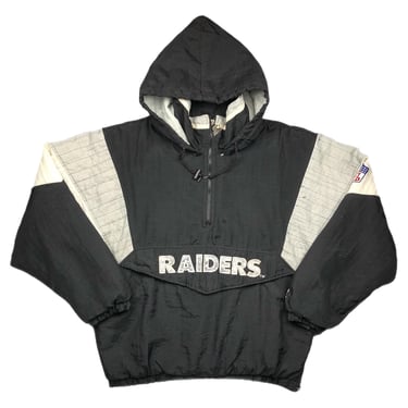 Vintage 90s Starter Los Angeles/Oakland Raiders Football Breakaway Heavyweight NFL Coat Jacket Size Medium/Large(Flaws) 