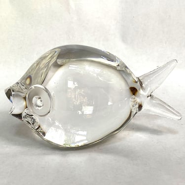 Large Vintage American George L. Thompson for Steuben Crystal Fish