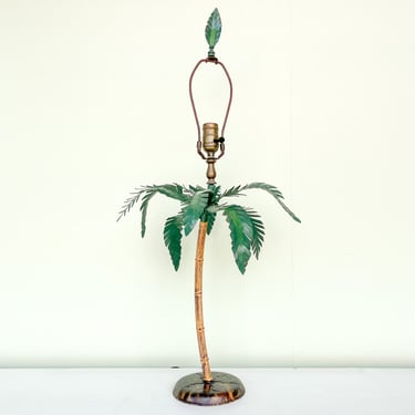 Tole Palm Tree Lamp