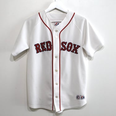 vintage 1990s Boston Red SOX men's baseball JERSEY David ORTIZ white and red H.O.F.er jersey -- size medium 
