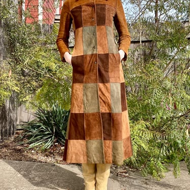 Rocky Road Brown Suede Patchwork Duster