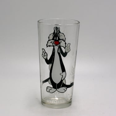 vintage Sylvester the Cat glass/Warner Brothers Studios 1973 