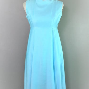 1970's - Mod - Blue - Emma Domb - Party Gown - Estimated size S 4/6 