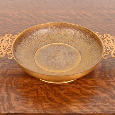 Louis Comfort Tiffany Furnaces Favrile Bronze Doré Double Handled Footed Centerpiece Bowl