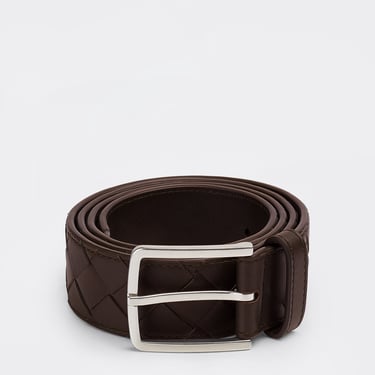 Bottega Veneta Men Intreccio Leather Belt