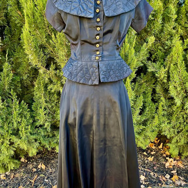 1950s Jay Day Black Jacket with Skirt 