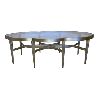 Caracole Modern Silver Finished Lillian Oval Cocktail Table