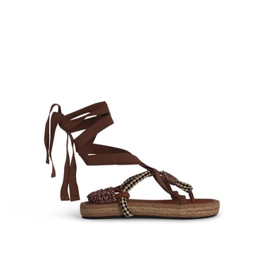 Isabel Marant Etoile 'Gypsa' Sandals In Beige Cotton Blend Women