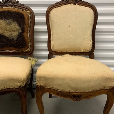 Deconstructed Louis-Style Chairs, Pair