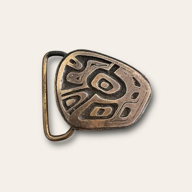 Vintage 1970’s Brutalist Brass Belt Buckle