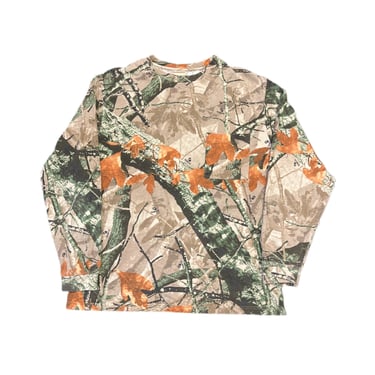 (L) Brown/Green Camouflage Outfitters Ridge Long Sleeve T-Shirt 041422 JF